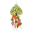 Bird Parrot Budgie Bird Stand Perch Hanging Colorful Rattan Ball Chew Toy