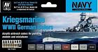 Vallejo Model Air Kriegsmarine Wwii German Colors 8 Colour Acrylic Airbrush Pain