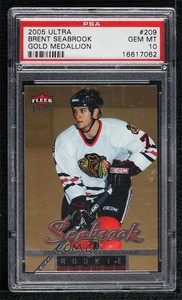 2005-06 Fleer Ultra Gold Medallion Brent Seabrook #209 PSA 10 GEM MT Rookie RC