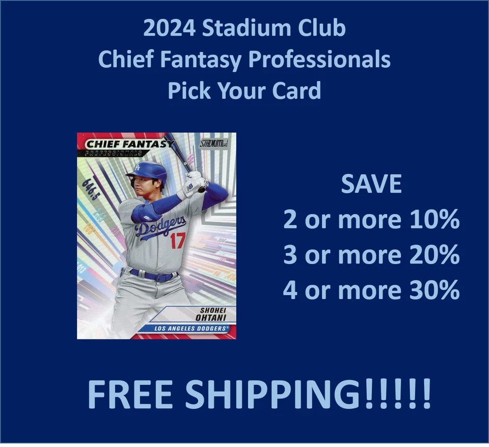 2024 Stadium Club Chief Fantasy Professionals You Pick Complete your set SPECIAL - Image 1 of 1