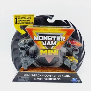 Monster Jam Mini Trucks 5-Pack w/ 1 Mystery Earth Shaker Dragonod Son Uva Digger - Picture 1 of 9