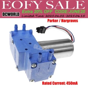 Parker/Hargraves Brushless Double Head Vacuum Pump High Flow DC12V Mini Air Pump - Picture 1 of 12