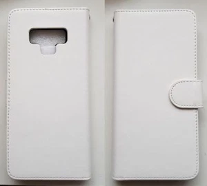 Samsung Galaxy Note 9 leather wallet case with detachable magnetic phone holder - Picture 1 of 12