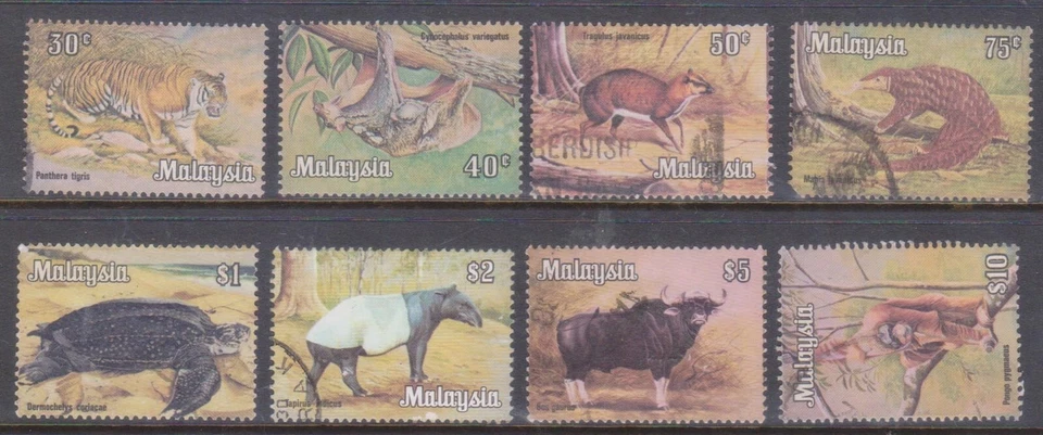 (F316-16) Malasia 1979 Juego de 8 sellos animales 50c a $10 (P) (DG71) Foto 1 de 1