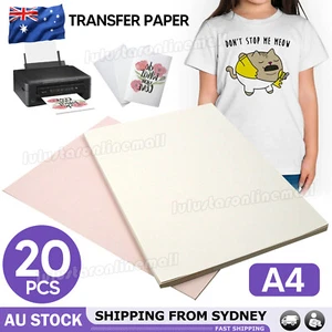 Heat Transfer Paper Iron on Transfer Paper Inkjet Laser Printer T-Shirt Printing - Picture 1 of 9