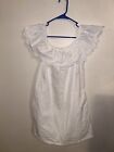 Tommy Bahama Nwot Women's Lyocell White Ruffle Trim Off Shoulder Size Small