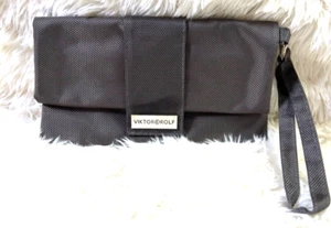 VIKTOR & ROLF KLM Airlines Grey Nylon Travel Make-Up Bag Wristlet Toiletries - Picture 1 of 6