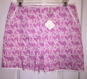Nwt Clover Von Bobby Jones Golf Rock Skort Paisley Pink Damen Frauen 12 - Picture 1 of 4