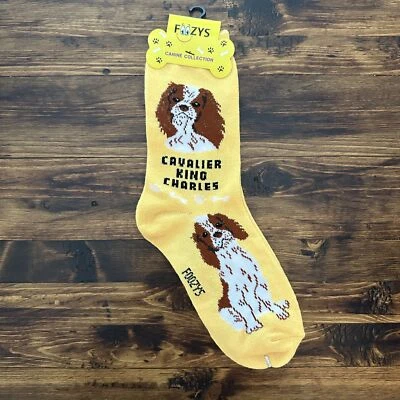 NUEVO CON ETIQUETAS Foozys Amarillo Cavalier King Charles Spaniel Calcetines Para Mujer Talla Única Foto 1 de 2