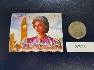 Lady Diana Princess of Wales 2012 Repoblikan'i Madagasikara Stamp - Picture 1 of 1