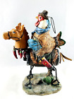 Figurine Coq-boy Coq avec lasso sur cheval Texas Cadeau Décor 8,5"H