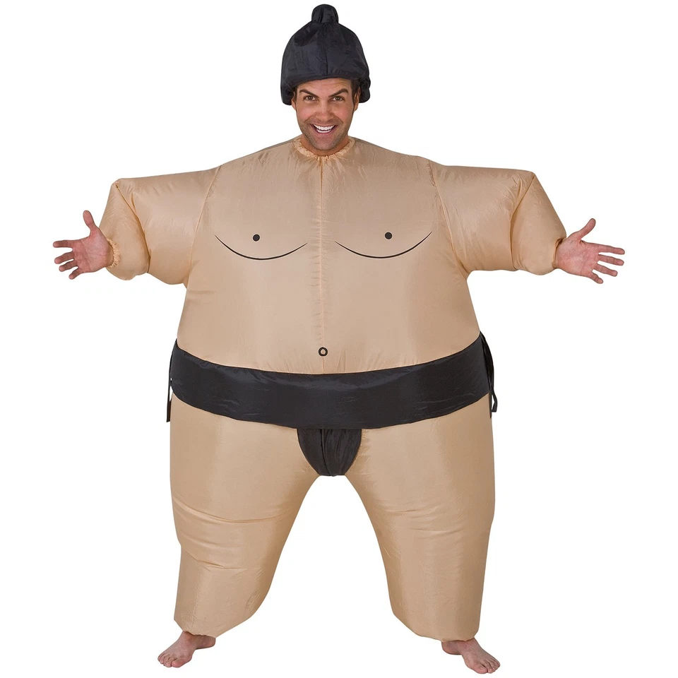 C257 Inflable Soplado por Aire Sumo Para Hombres Divertido Halloween Vestido Elegante Disfraz para Adulto Foto 1 de 1
