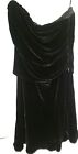 vanessa bruno athe  black silk blend velvet strapless dress