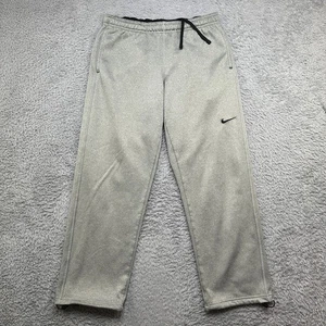 Nike Sweatpants Mens M Gray Therma Dri Fit Training Joggers Track Baggy - Picture 1 of 13