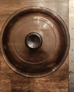 Pyrex Visions bernsteinfarbener runder Glasdeckel V-1-C Ersatz 6 Zoll - Bild 1 von 1