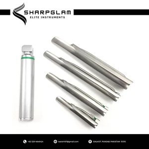 SharpGlam 16-011 LED Miller Fiber Optic Laryngoscope Set w/ 4 Blades & Handle - Picture 1 of 6