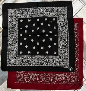 Vintage Wamcraft Bandana 14193 100% Cotton Selvedge Edge USA Lot of 2 New - Picture 1 of 10