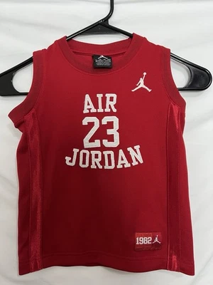Nike Air Jordan Boys Stitched Jersey Red Size 3-4 Since 1982 Lots Of 2 A Black - Image 1 of 4