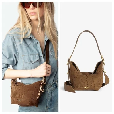 🎁NUEVO Bolso Bandolera Mujer Zadig&Voltaire 33CM Gamuza Cuero Ganado Foto 1 de 4
