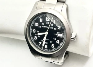 MOVIMIENTO CUARZO HAMILTON CAQUI REF H684810 HECHO EN SUIZA ACERO INOXIDABLE 38MM - Imagen 1 de 9