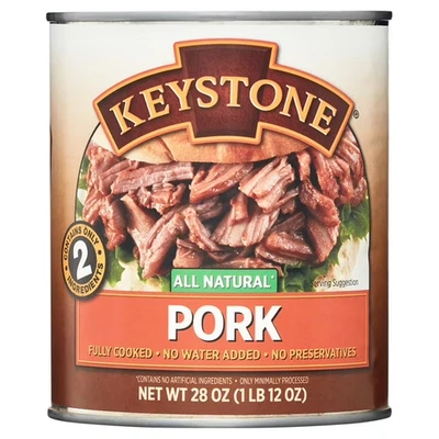 Keystone All Natural Pork, 28 oz Canned Meat – Fully Cooked, No Preservatives - Image 1 of 4