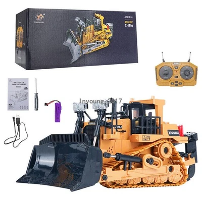 Remote Control Bulldozer 1/20 RC Bulldozer Toy With Light Sound Gifts For Kids - Image 1 of 4