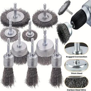 10 Spazzole Metalliche per Trapano Spazzola Di Ferro a Tazza per Ruggine Metallo - Imagen 1 de 11