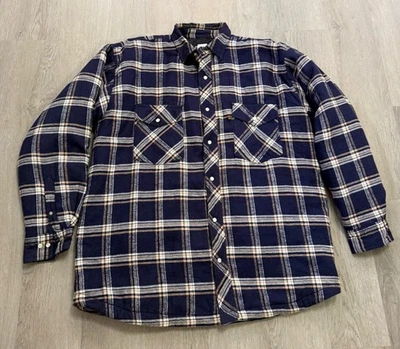 BERNE Apparel Chaqueta Camisa Chamarra Hombre XL Cuadros Azul Foto 1 de 4
