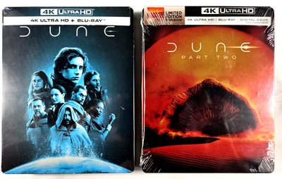 Dune (2021) 4K+Blu-ray STEELBOOK & Dune Part Two 4K+Blu-ray+Digital STEELBOOK - Image 1 of 4