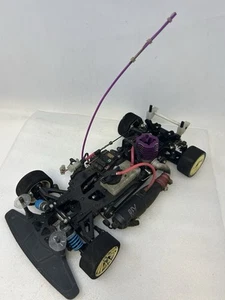 Vintage Mugen Seiki MTX2/3 Nitro RC Touring Car Chassis 1/10 Belt Drive REX Pipe - Picture 1 of 9