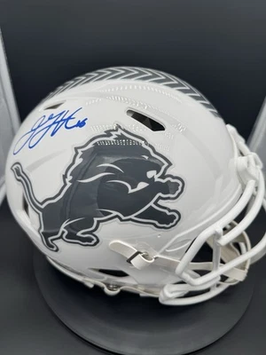 Casco Auténtico Jared Goff 2025 Salute To Service Tamaño Completo Detroit Lion Firmado Foto 1 de 4