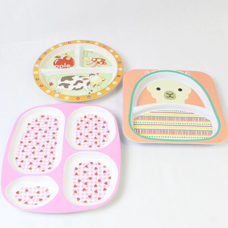 Lote de 3 Placas Compartimento Melamina Niños Usadas Foto 1 de 4