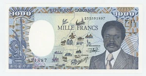 Gabon 1000 Francs 1-1-1991 Pick 10.b UNC Uncirculated Banknote Ref 897 - Picture 1 of 2