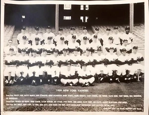 1959 NEW YORK YANKEES TEAM PHOTO TYPE III PSA DNA MLB BASEBALL MICKEY MANTLE  - Picture 1 of 16