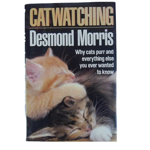 Cat Watching by Desmond Morris 1986 Feline Facts Information Book - Imagen 1 de 4