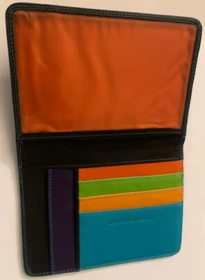 Mywalit Cuero Pasaporte Porta Documentos Billetera Ranuras para Tarjetas Organizador de Viaje Foto 1 de 4