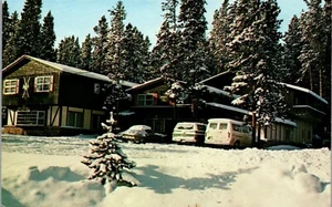 Vintage Hotel Postcard Arapohoe Ski Lodge Winter Park Colorado CO Hwy 40 Snow - Picture 1 of 3