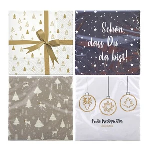 Servietten für Weihnachten XMAS Servietten 20er Packung 33x33cm NEU - Bild 1 von 5