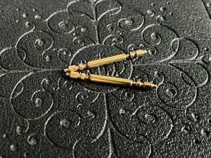 2 Authentic Rolex 18k Gold Day Date Spring Bars Watch Pins 1803 18038 18238 - Picture 1 of 4