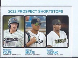 Volpe / Marie / Luciano 2022 Topps Heritage Minors Shortstop Prospects - Picture 1 of 1