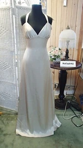 A1540 LAZARO 3799 GRÖSSE 12 BEIGH NECKHOLDER FORMELLER FESTZUG ABSCHLUSSBALLKLEID KLEID - Bild 1 von 2