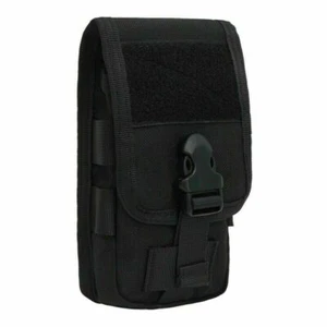 Tactical Mobile Phone Pouch Holster Case Waist Bag Hook Holder Belts Case Black - Picture 1 of 8