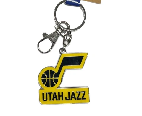 Utah Jazz NBA Metal Heavyweight Keychain Team Logo Key Ring Cover