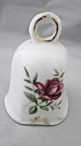 pequeña campana estilo colgante cerámica vintage con diseño floral - Imagen 1 de 5