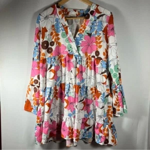 SHEIN ABGESTUFTES BLUMENMINIKLEID Größe Small - Bild 1 von 11
