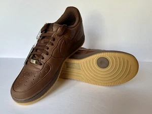 NEW NIKE Air Force 1 Low Premium ‘07 SIZE 11 Light Chocolate Brown Wheat NIB - Picture 1 of 7