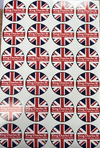 King Charles lll CORONATION Stickers - Picture 1 of 2