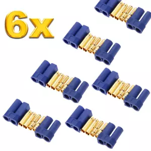 6x Paar 12 Stück EC5 5mm Hochstromstecker Stecker + Buchse Goldstecker bis 120A - Bild 1 von 17