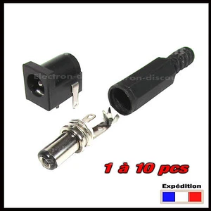 CA-4#Jack DC Mâle + Femelle châssis (2,1 x 5,5 mm) . Alimentation arduino DIY - Imagen 1 de 1