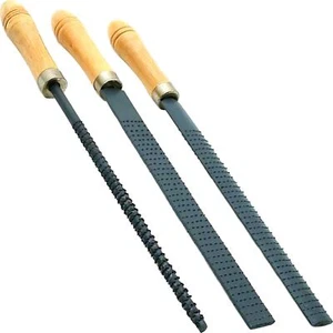 Wood Rasp File Set Woodworking Carpentry Workshop Carving Hand Tools 3Pcs - Picture 1 of 4